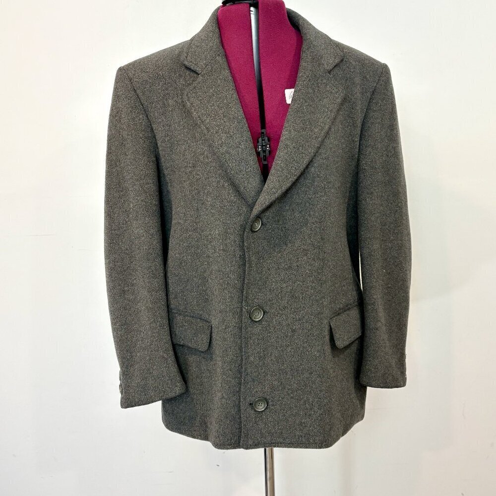 Vintage Wool Cashmere Mens Gray Sport Blazer Jacket Vintage Blazer Size 46S